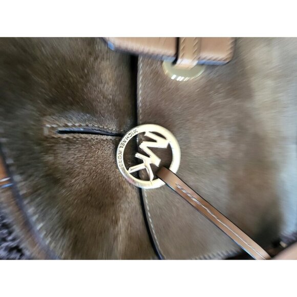 Michael Kors Leather and Suede Saddle Bag - Picture 6 of 11